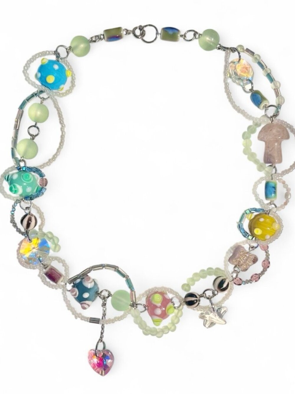 One of Two Glass Beaded Necklace